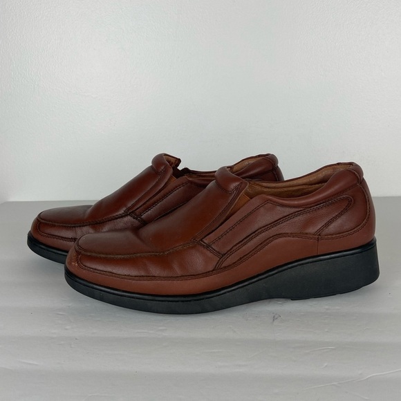 Gravity Defyer By Alexander Aiw Men's Slip On Shoes Size 10 Brown Leather - Picture 1 of 10